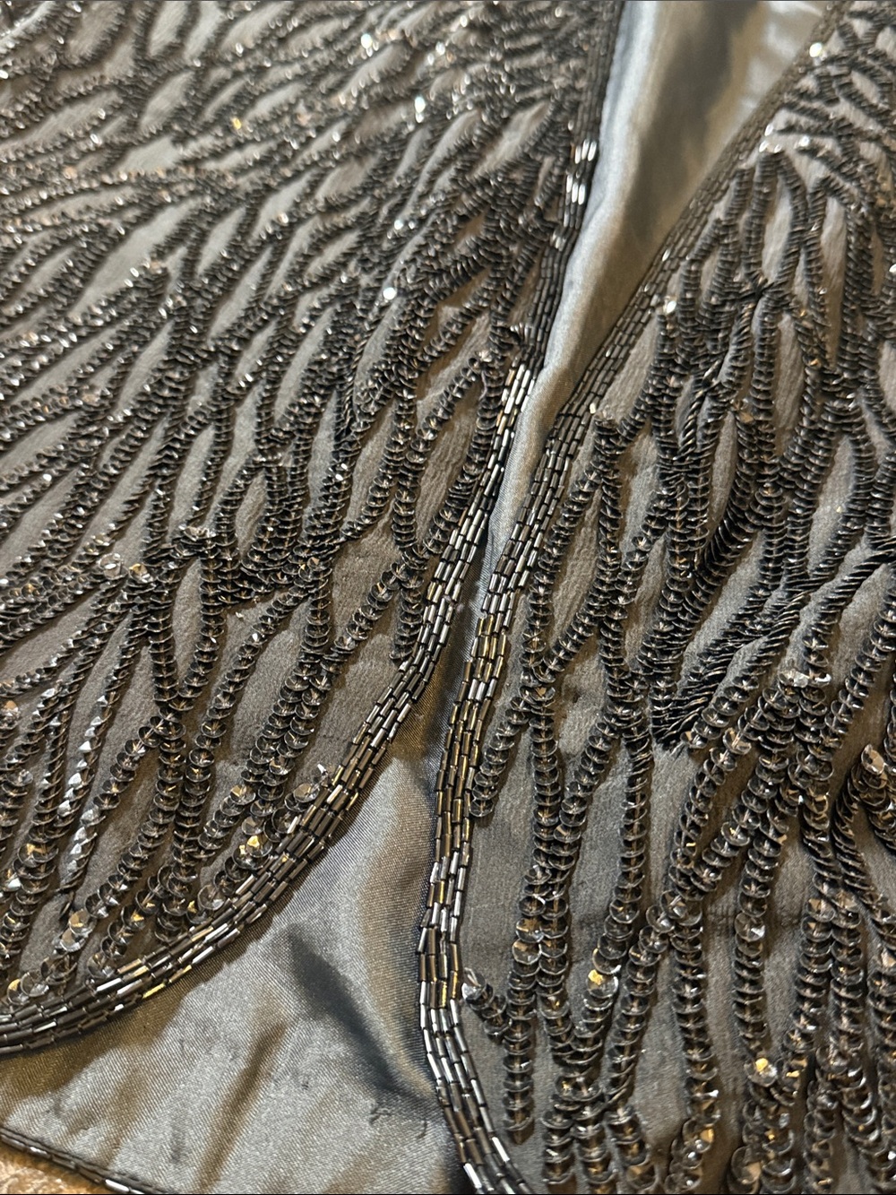 Vintage Leslie Fay Evenings Silk Beaded Sequin Jacket S 80s 90s Formal - Picture 7 of 11